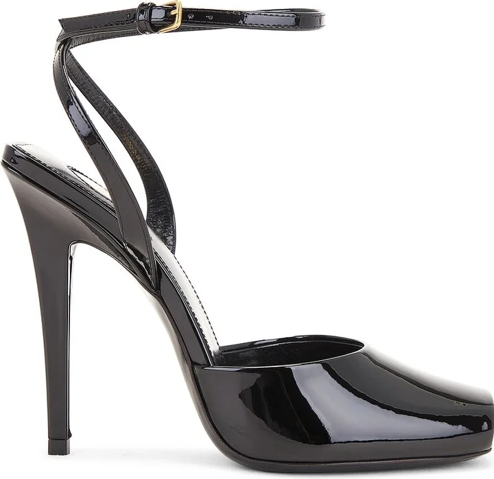 Saint Laurent Orhand Peep Toe Pump in Black