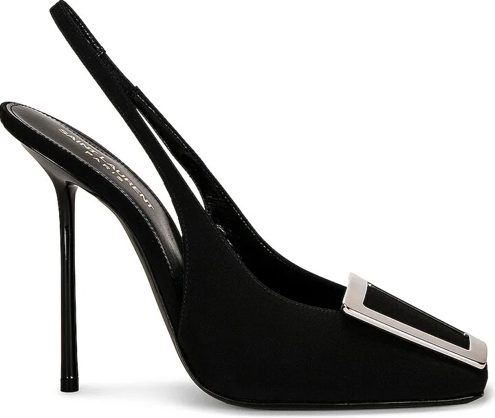 Saint Laurent Pablo Slingback Heels in Black