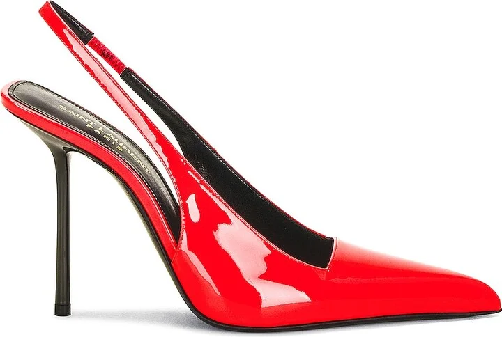 Saint Laurent Paloma Slingback Pump in Coral