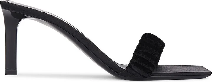 Saint Laurent Pam Mule Sandal in Black