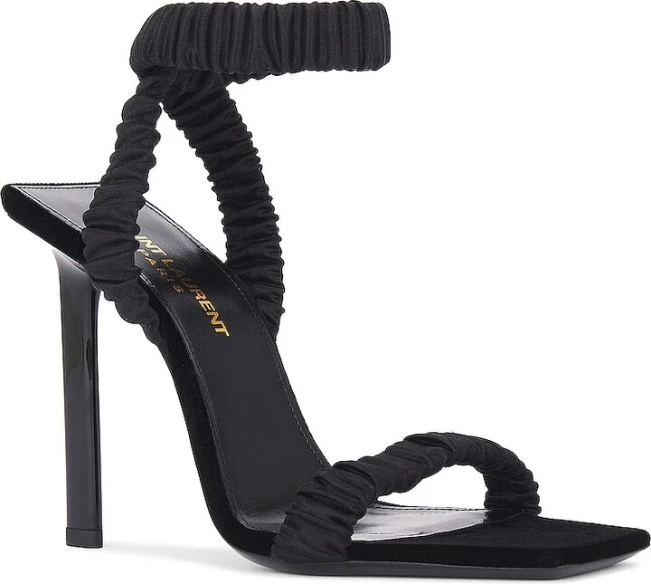Saint Laurent Pam Sandal in Black - Image 2