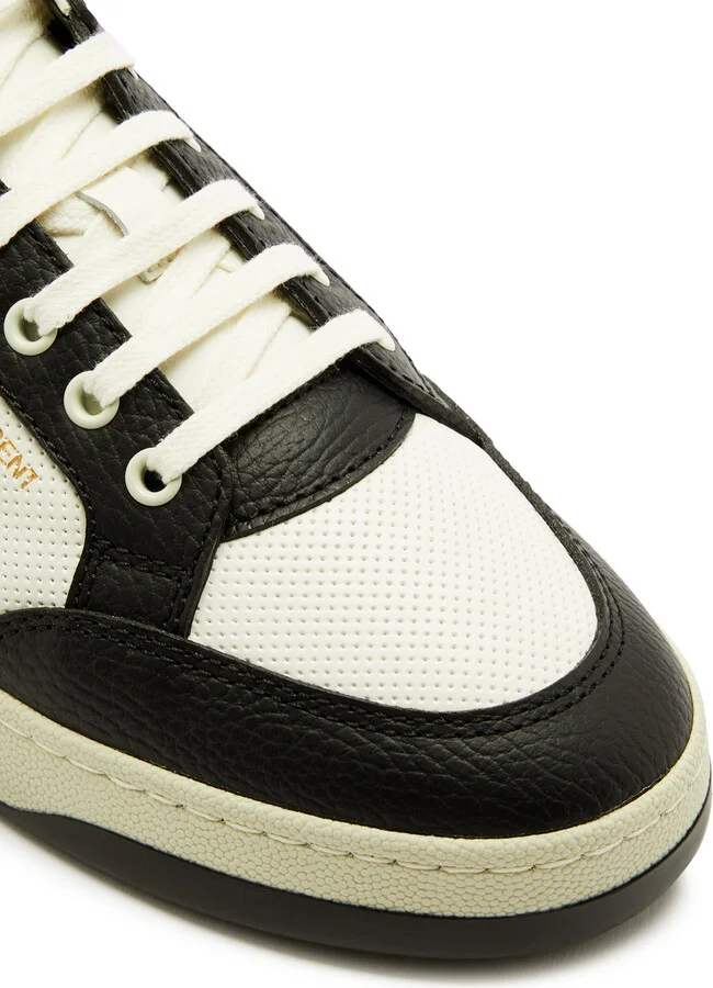 Saint Laurent Panelled Leather Sneakers - Image 4