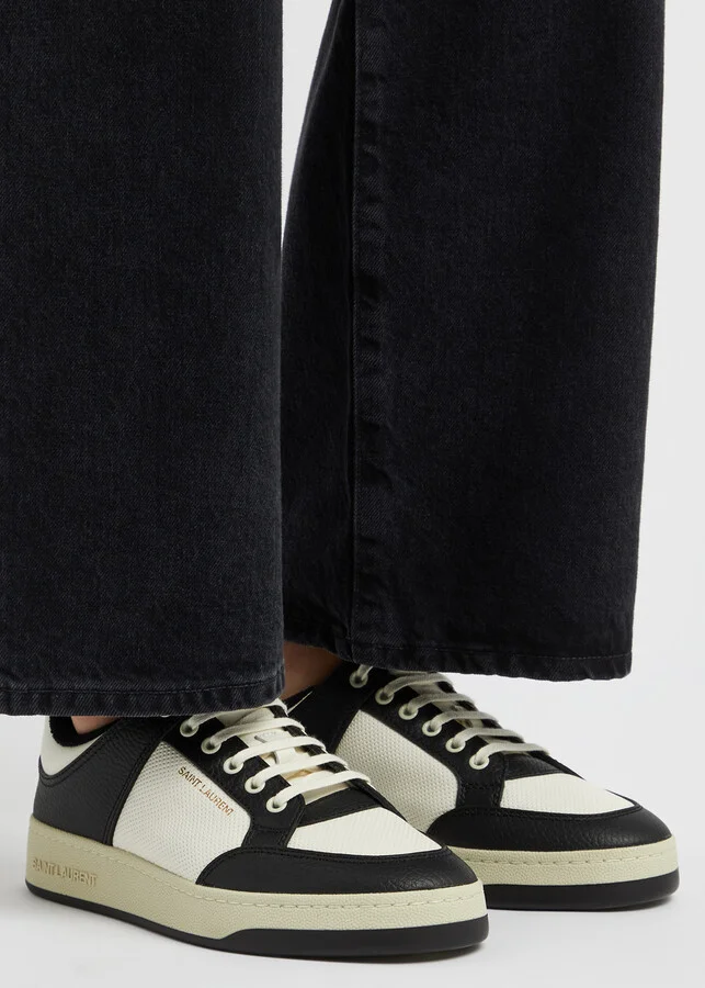 Saint Laurent Panelled Leather Sneakers - Image 5