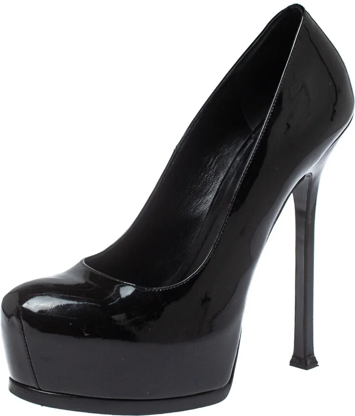 Saint Laurent Paris Black Patent Leather Tribtoo Pumps Size 39