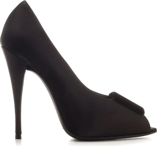 Saint Laurent Peep Almond Toe Pumps