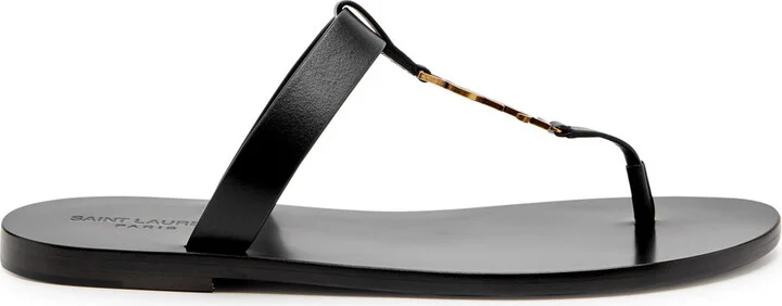 Saint Laurent Pepe 05 Leather Flip Flops
