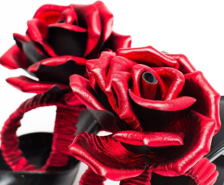 Saint Laurent Pointed Flower Pumps - Image 3