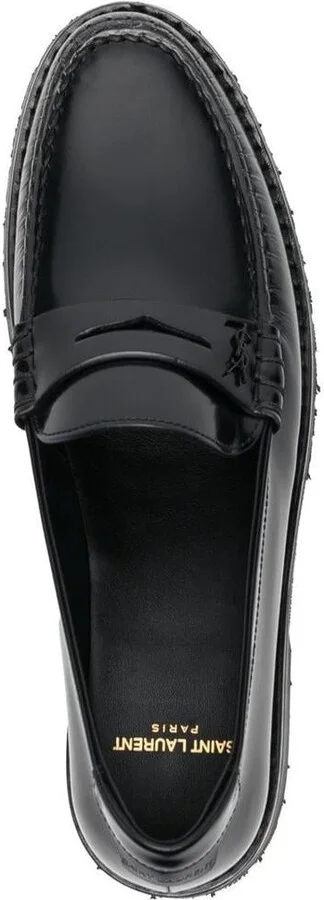 Saint Laurent Polished Leather Loafers - Image 2
