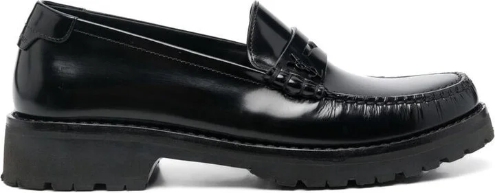 Saint Laurent Polished Leather Loafers - Image 4