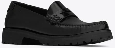 Saint Laurent Polished Leather Loafers
