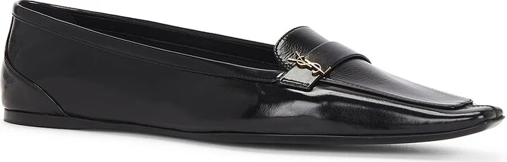 Saint Laurent Poppy Ballerina Flat in Black - Image 2