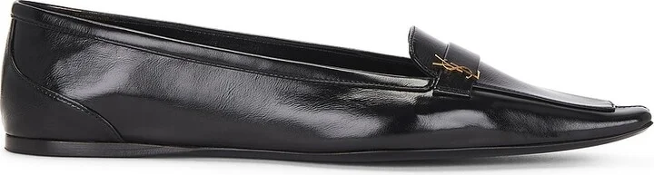 Saint Laurent Poppy Ballerina Flat in Black