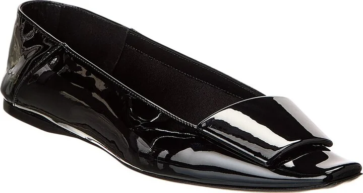 Saint Laurent Poppy Patent Ballerina Flat
