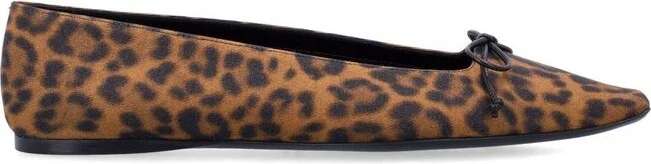 Saint Laurent Poppy Square Toe Ballerinas