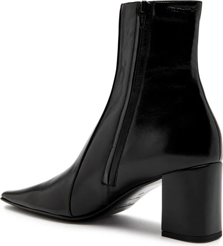 Saint Laurent Rainer 75 Patent Leather Ankle Boots - Image 2