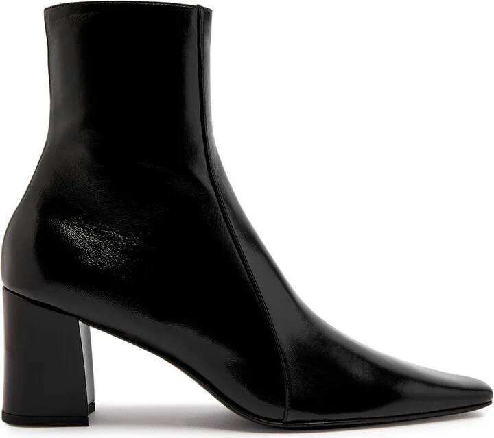 Saint Laurent Rainer 75 Patent Leather Ankle Boots