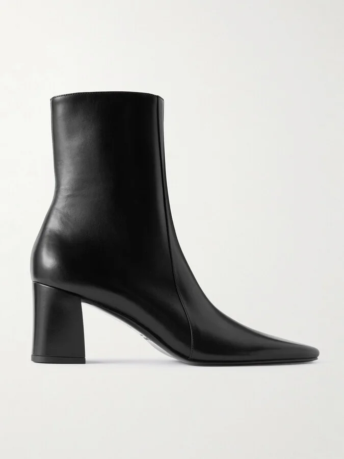 SAINT LAURENT - Rainer Leather Ankle Boots - Black