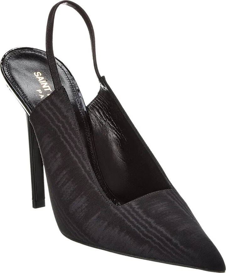 Saint Laurent Raven 110 Grosgrain Slingback Pump