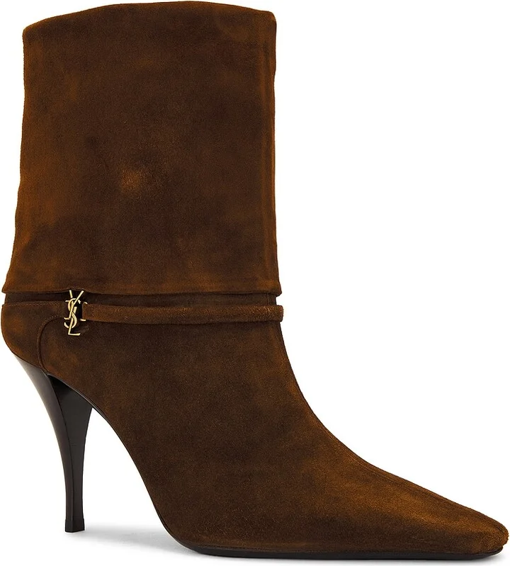 Saint Laurent Ricky Boot in Brown - Image 2