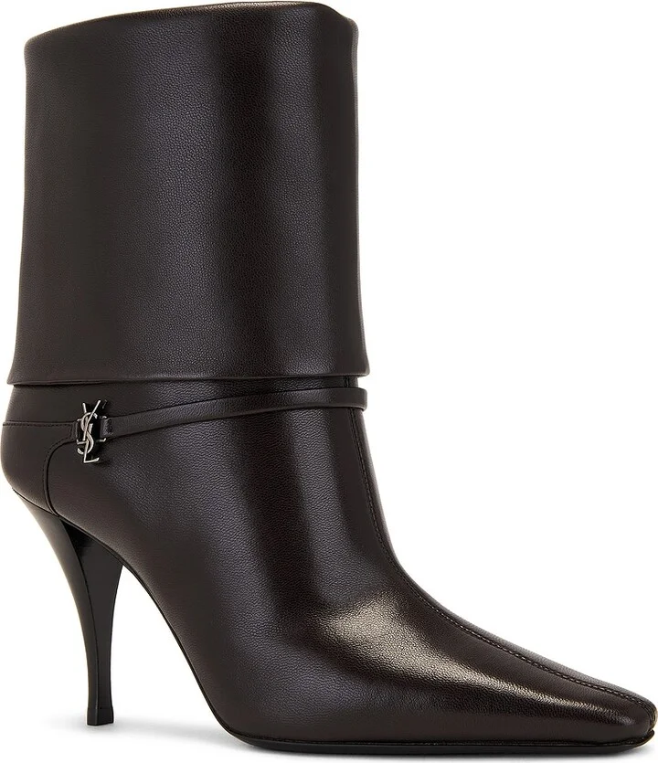 Saint Laurent Ricky Boot in Chocolate - Image 2