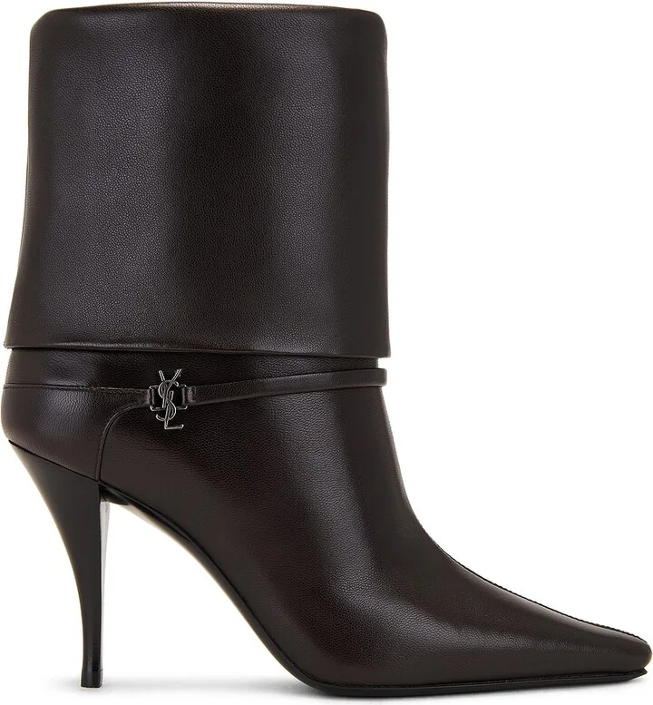 Saint Laurent Ricky Boot in Chocolate