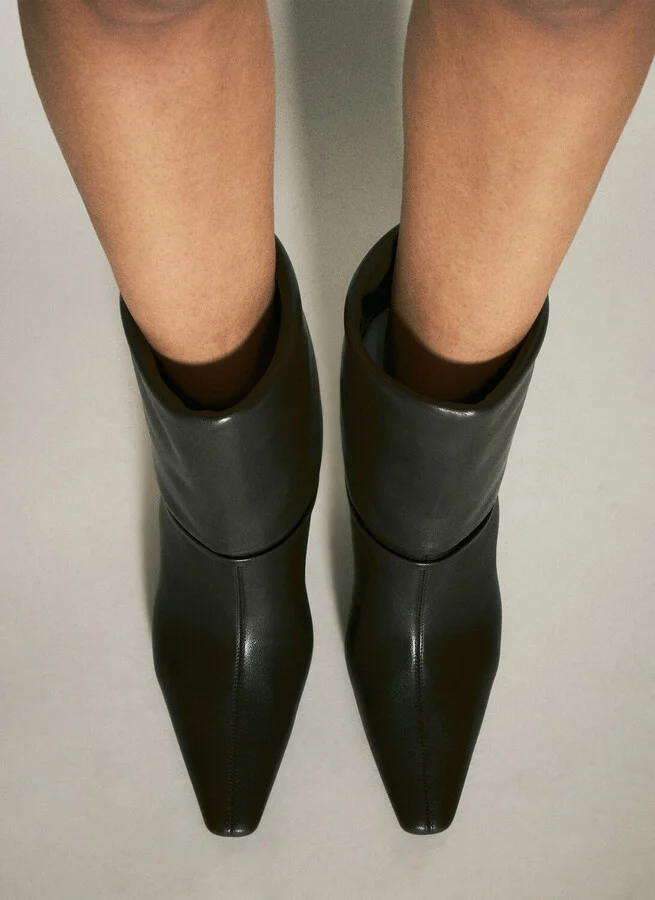 Saint Laurent Ricky Leather Boots - Woman Boots Brown Eu - 37 - Image 3