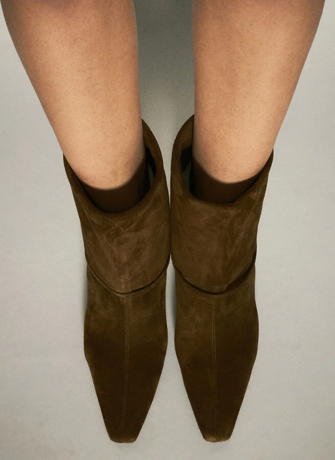 Saint Laurent Ricky Suede Boots - Woman Boots Brown Eu - 41 - Image 2