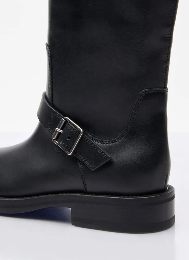 Saint Laurent River Leather Boots - Woman Boots Black Eu - 40 - Image 2