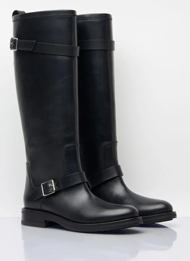 Saint Laurent River Leather Boots - Woman Boots Black Eu - 40 - Image 3