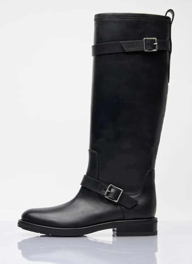 Saint Laurent River Leather Boots - Woman Boots Black Eu - 40 - Image 4