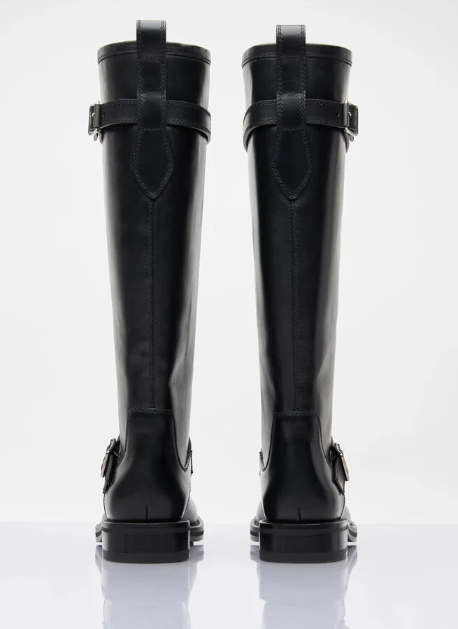 Saint Laurent River Leather Boots - Woman Boots Black Eu - 40 - Image 5