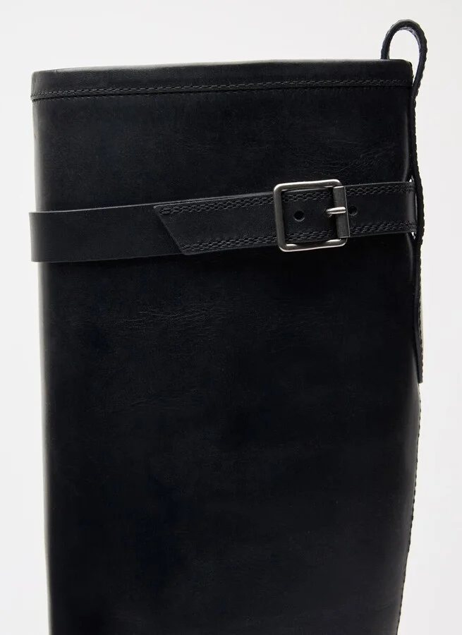 Saint Laurent River Leather Boots - Woman Boots Black Eu - 40 - Image 6