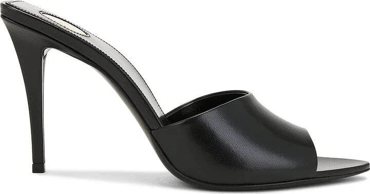 Saint Laurent Romy Mule Sandal in Black