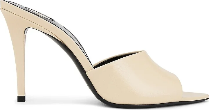 Saint Laurent Romy Mule Sandal in Ivory