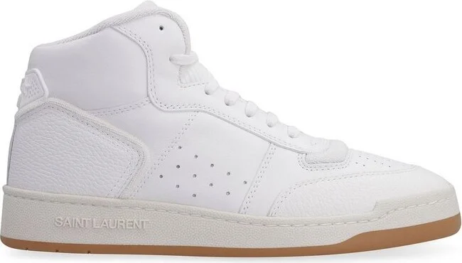 Saint Laurent Round Toe Lace-Up Sneakers