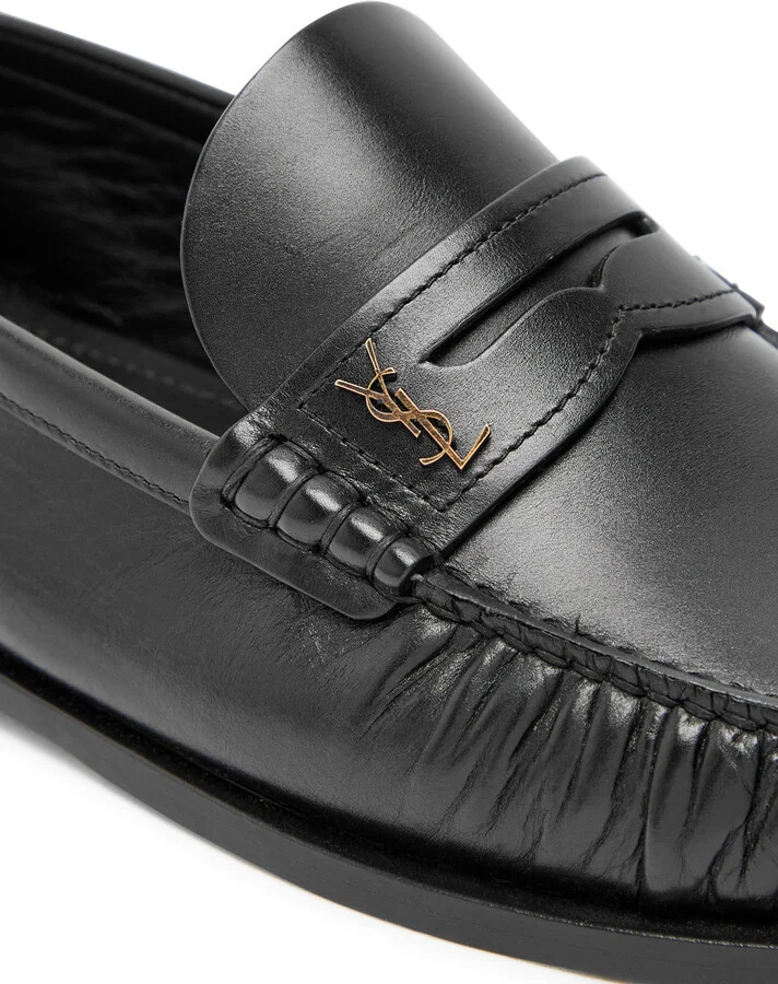Saint Laurent Ryan Leather Loafers - Image 4