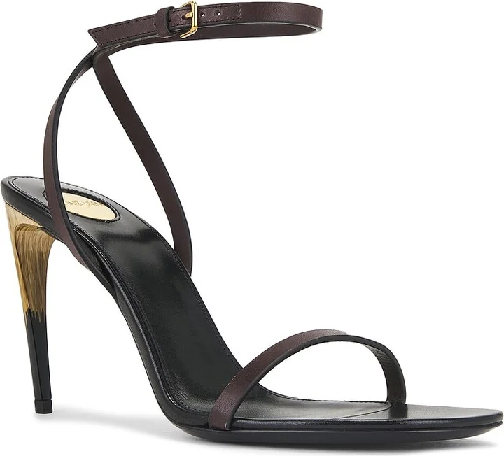 Saint Laurent Saba Sandal in Chocolate - Image 2