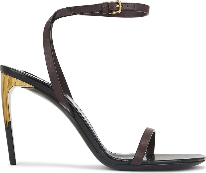 Saint Laurent Saba Sandal in Chocolate