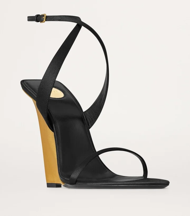 Saint Laurent Salomé Wedge Sandals 110 - Image 4