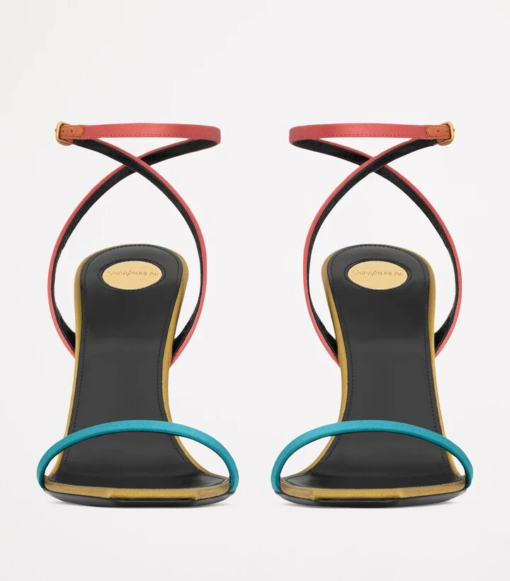 Saint Laurent Satin Dominique Sandals 110 - Image 2