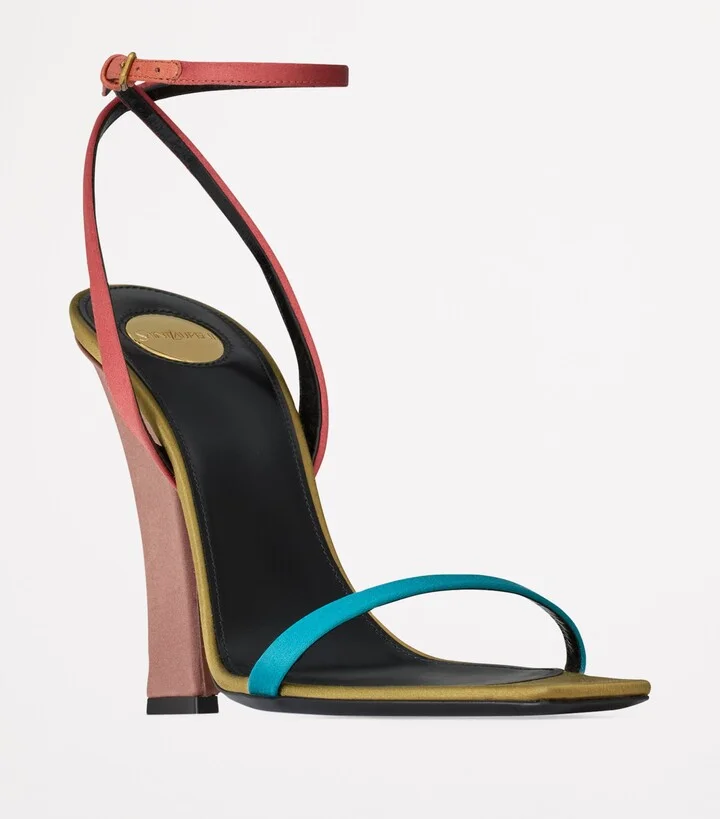 Saint Laurent Satin Dominique Sandals 110 - Image 3