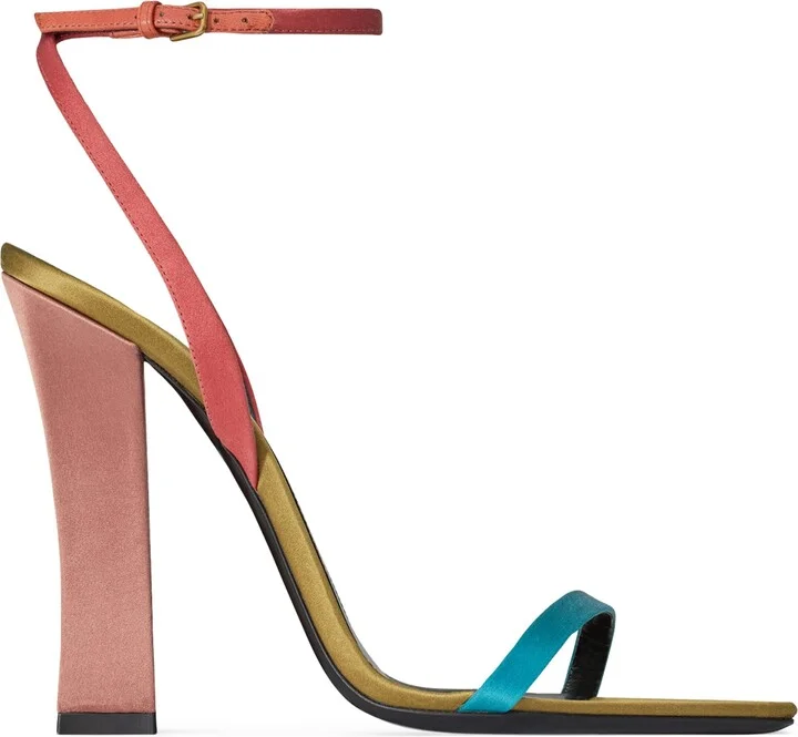 Saint Laurent Satin Dominique Sandals 110