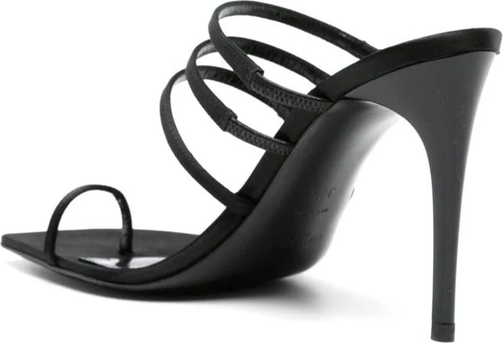 Saint Laurent Satin Heel Mules - Image 2