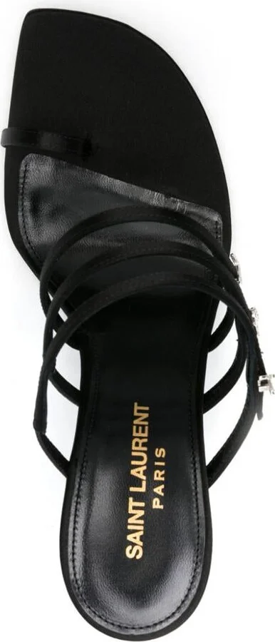Saint Laurent Satin Heel Mules - Image 4