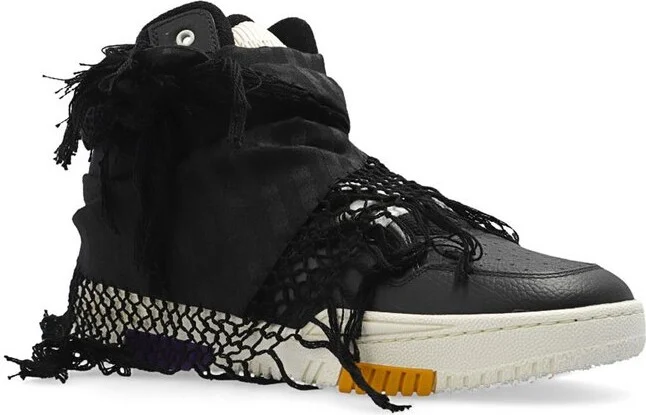 Saint Laurent Scarf-Detailed High-Top Sneakers