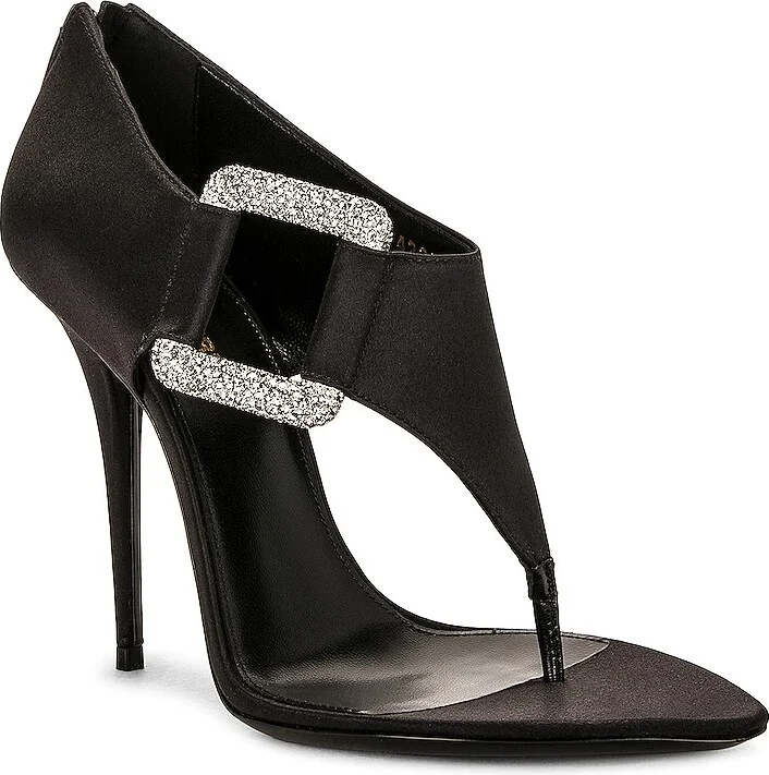 Saint Laurent Sean Sandal in Black - Image 2