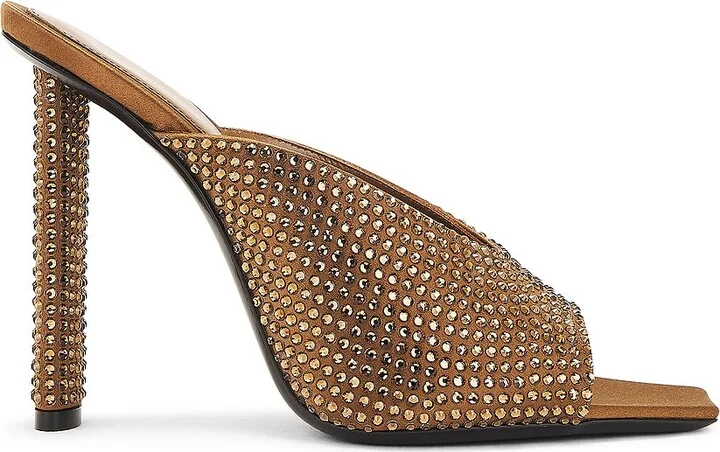 Saint Laurent Sept Mule Sandal in Brown