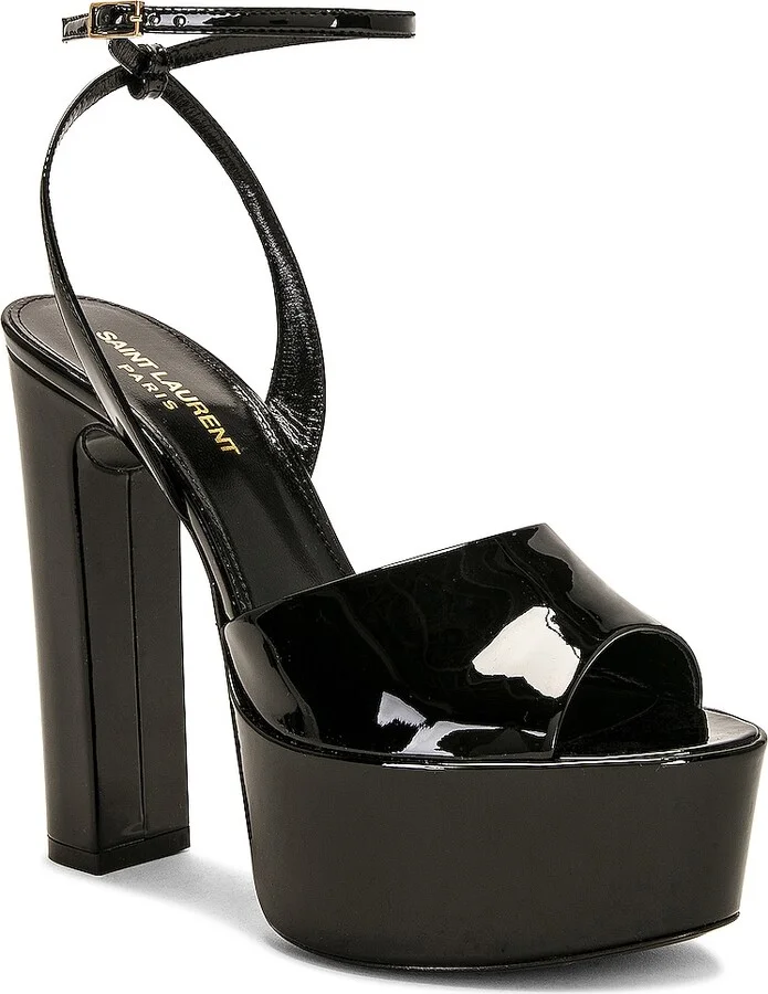 Saint Laurent Sexy 95 Sandal in Black - Image 2