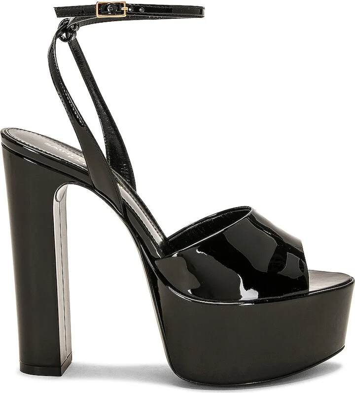 Saint Laurent Sexy 95 Sandal in Black