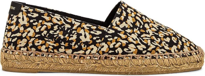 Saint Laurent Signature Espadrille Flats in Black
